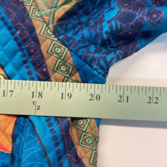 FLORYDAY Dress Quilted Mock Neck Midi Avant Garde Colorful Abstract Print Medium - Picture 12 of 12